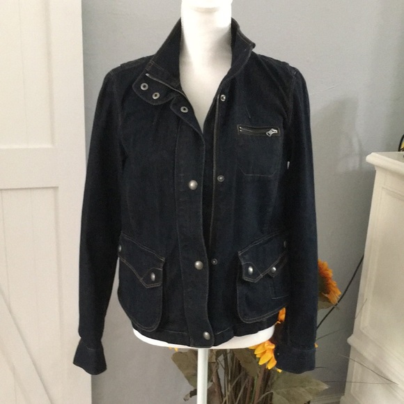 Lauren Jeans Co. Black Jean jacket. Size Medium - Picture 1 of 13